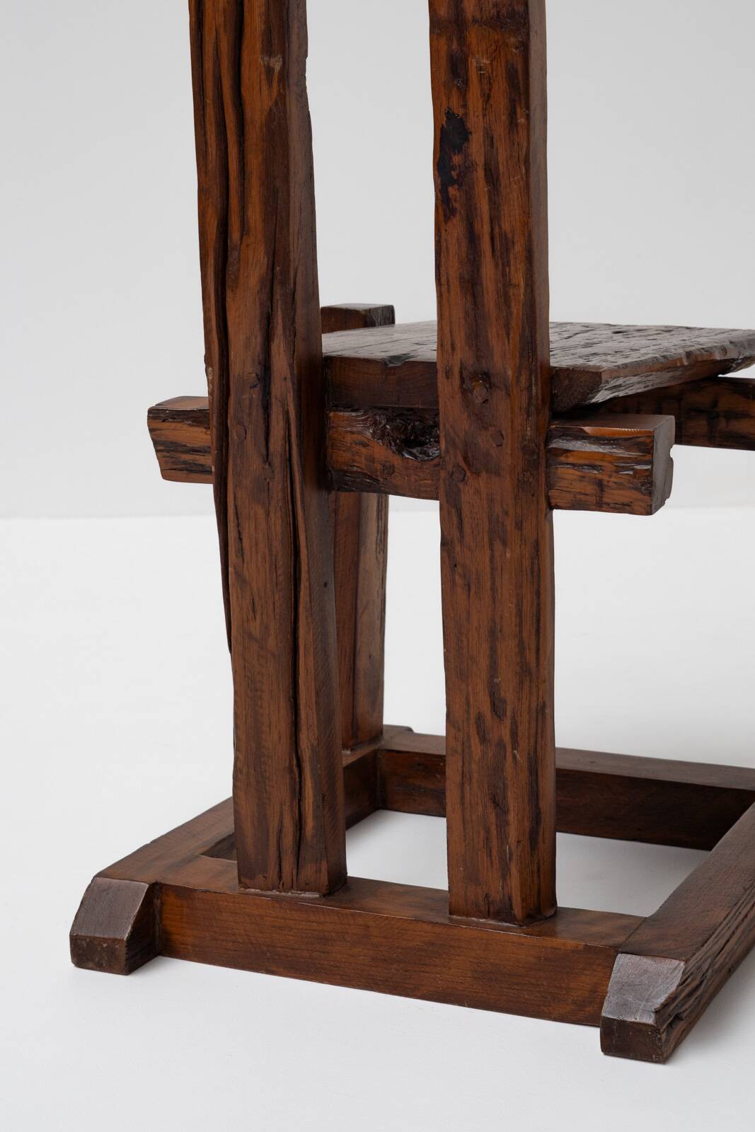 Pair of rustic Wabi Sabi Chairs, 1950s