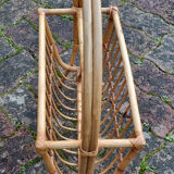 Magazine holder bamboo, vintage 60s