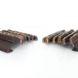 Brutalist bronze door handles, Alpan, Germany, circa 1970