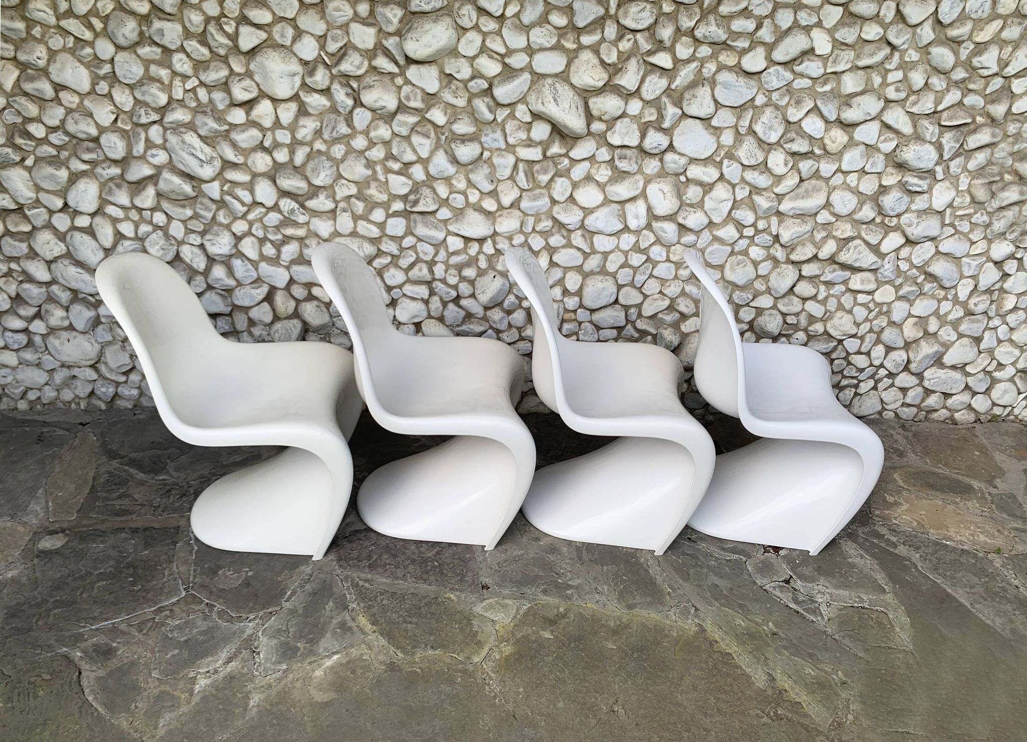 S chairs by Verner Panton for Herman Miller Fehlbaum Production, series of 4