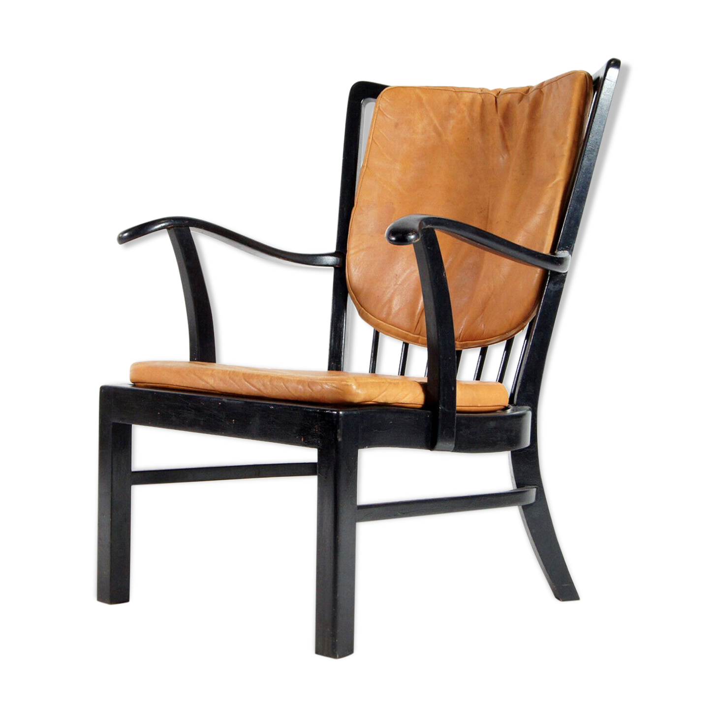 Fritz Hansen chair in 70s leather