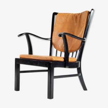 Fritz Hansen chair in 70s leather