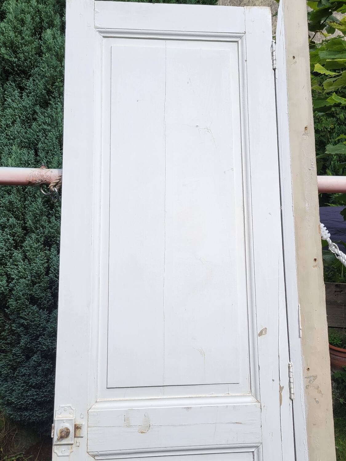 Antique wall cupboard door circa 1900 228x60.5 cm