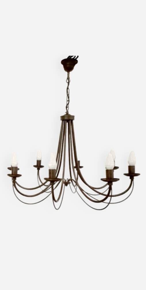 Lustre en métal marron