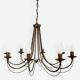Lustre en métal marron