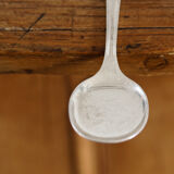 12 silver metal ice spoons, Ercuis