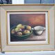Antique Oil Painting on Wood Signed - Still Life