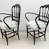 Giuseppe Gaetano Descalzi Midcentury Italian Chiavari Sofa and 2 Armchairs