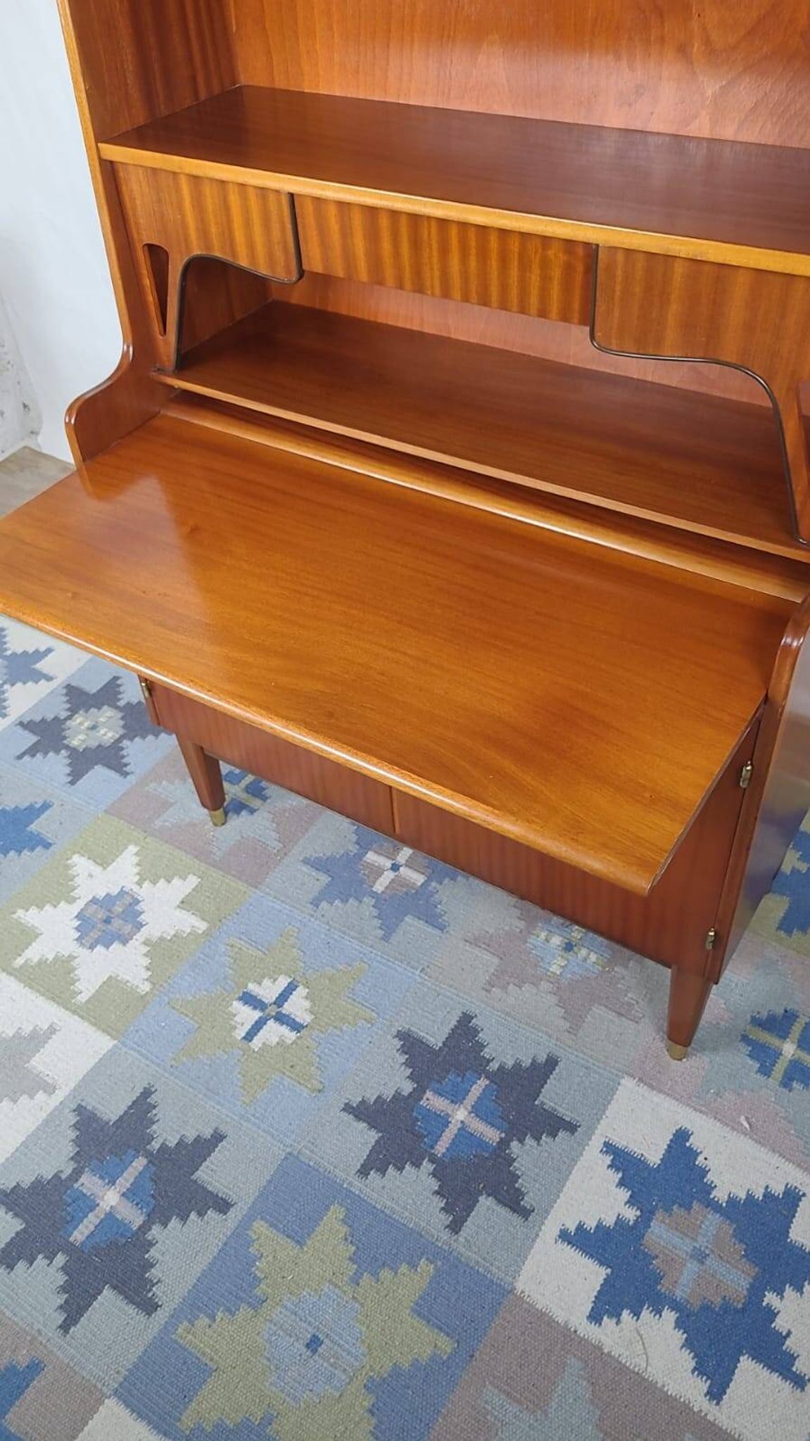 Scandinavian teak secretary bookcase, Denmark, 1960s.