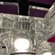 Italian design chandelier bubble glass 9 arms 1970