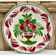 7 assiettes à dessert XIX Sarreguemines décor au pochoir