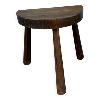 Tabouret tripode demi cercle