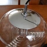 Peill & Putzler "wave" suspension, glass and chrome from the 60s/70s.