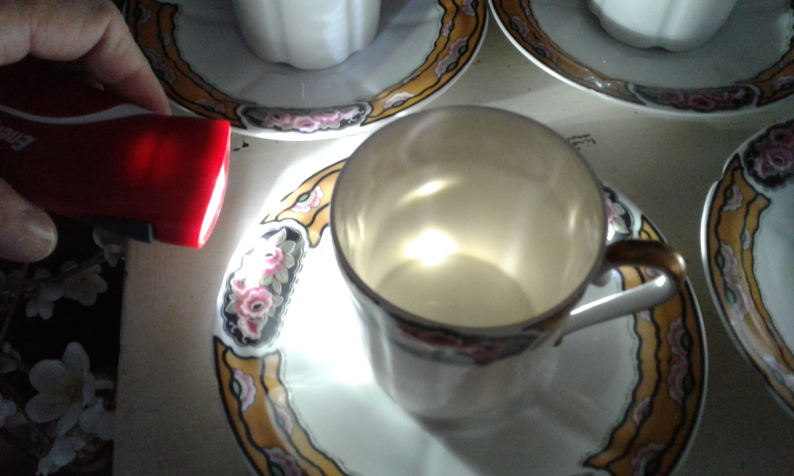 Fine porcelain coffee service art deco 21 pieces Limoges