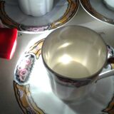 Fine porcelain coffee service art deco 21 pieces Limoges