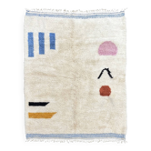 Tapis Mrirt sur mesure Atlas Line – Design minimaliste marocain en laine naturelle