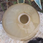 Murano vase in vintage cream brown glass 30 cm