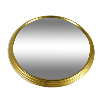 Miroir rond doré