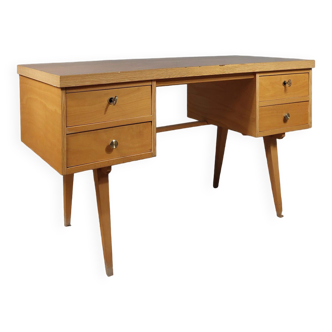 Vintage desk in beech and formica