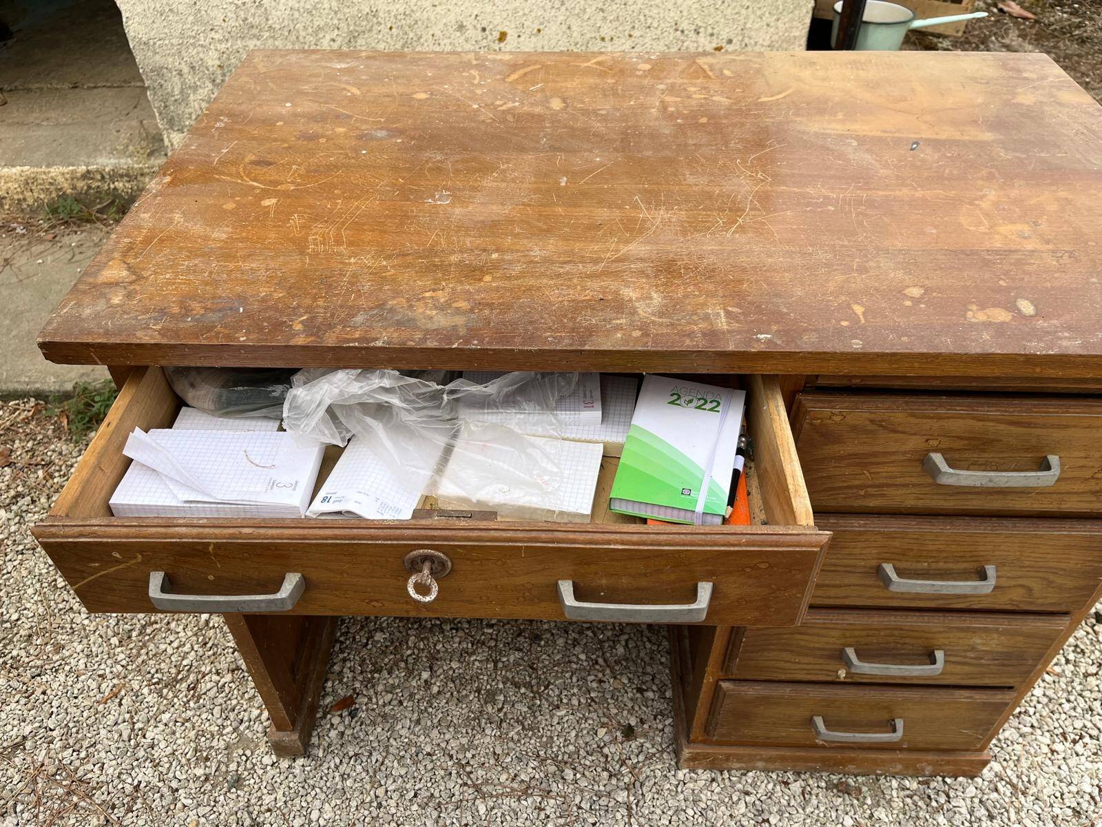 Wooden desk