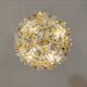 Venetian chandelier in colourless and gold Murano glass, Venini Triedi model, circa 1960.