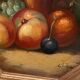 Oil painting on panel Still Life signed C. Ventura