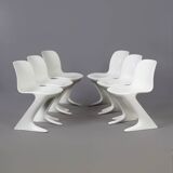 White Kangaroo Chairs by Ernst Moeckl for Horn, 1960s | Set of 6