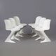 White Kangaroo Chairs by Ernst Moeckl for Horn, 1960s | Set of 6