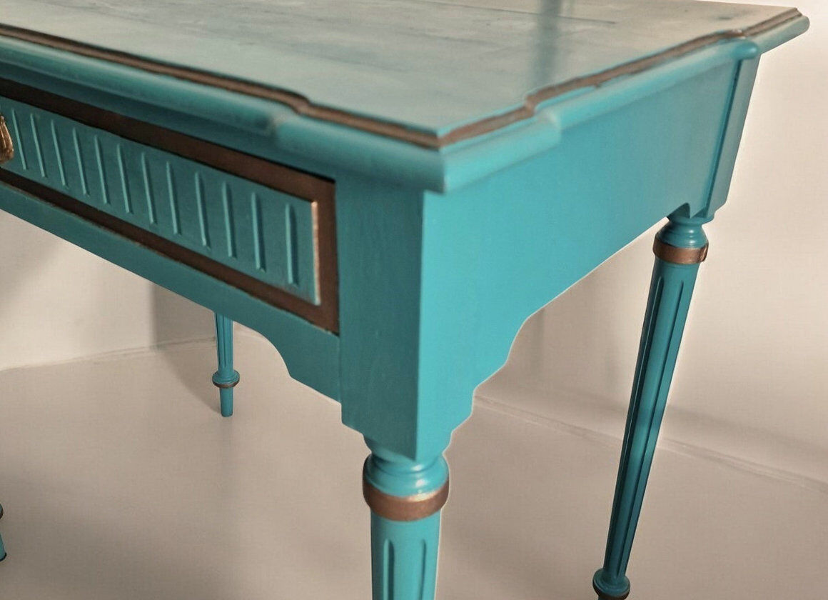 Small Louis XVI blue desk Sarcelles