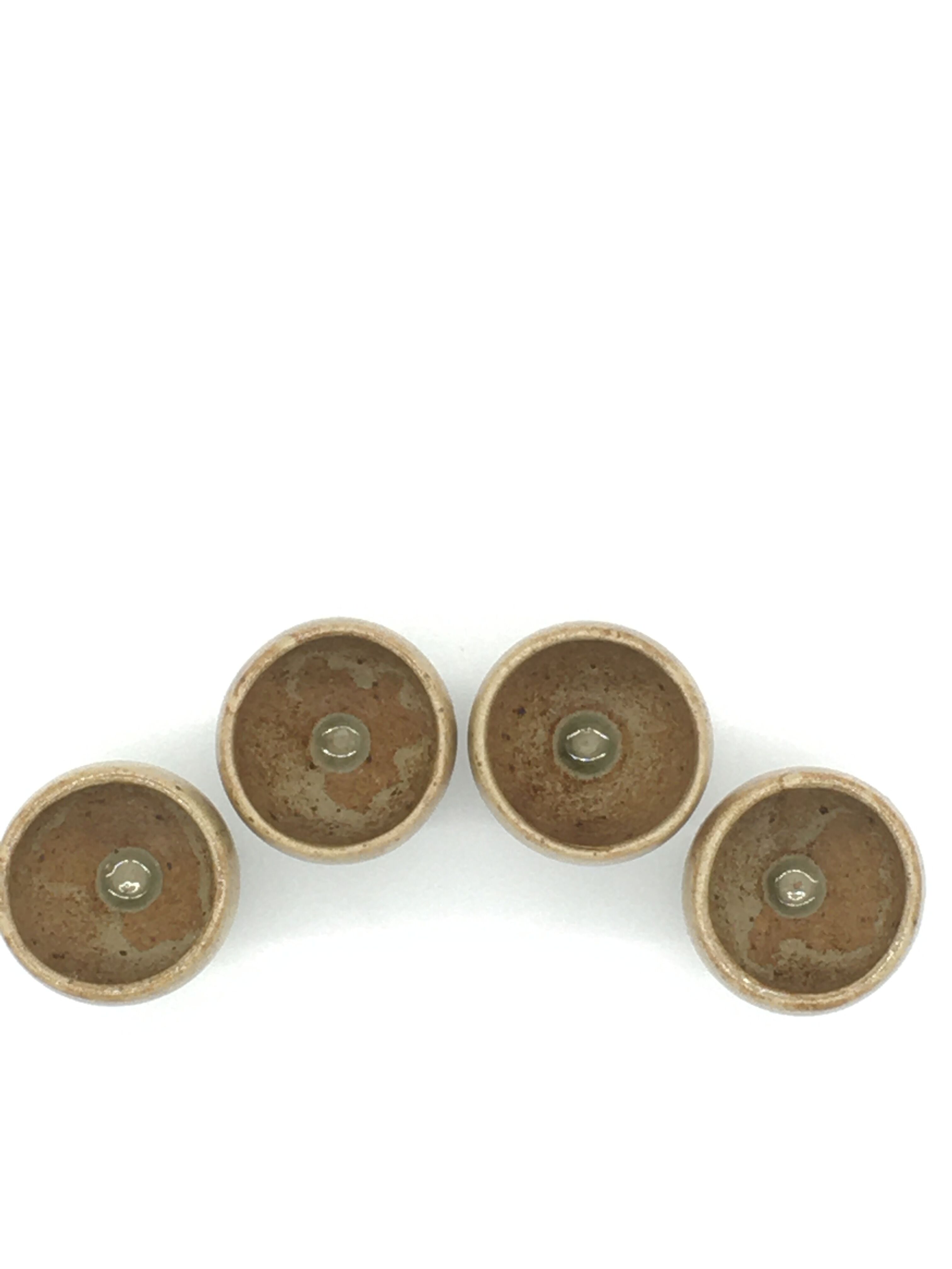 Lot de 4 coquetiers en grès
