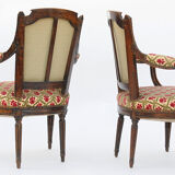 Pair of Louis XVI-style convertible chairs