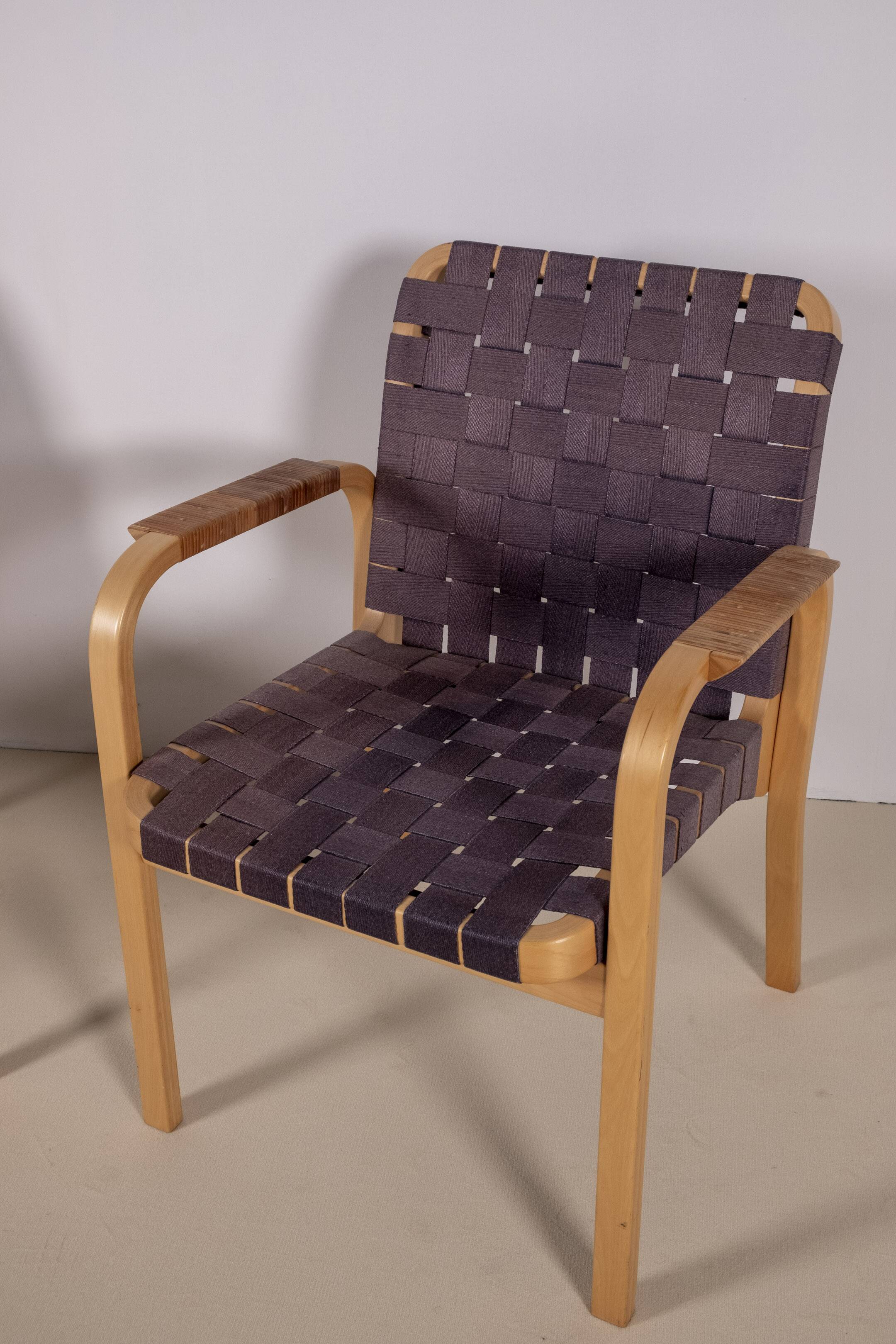 2 fauteuils Alvar Aalto modèle 45, années 1970, Artek Finlande