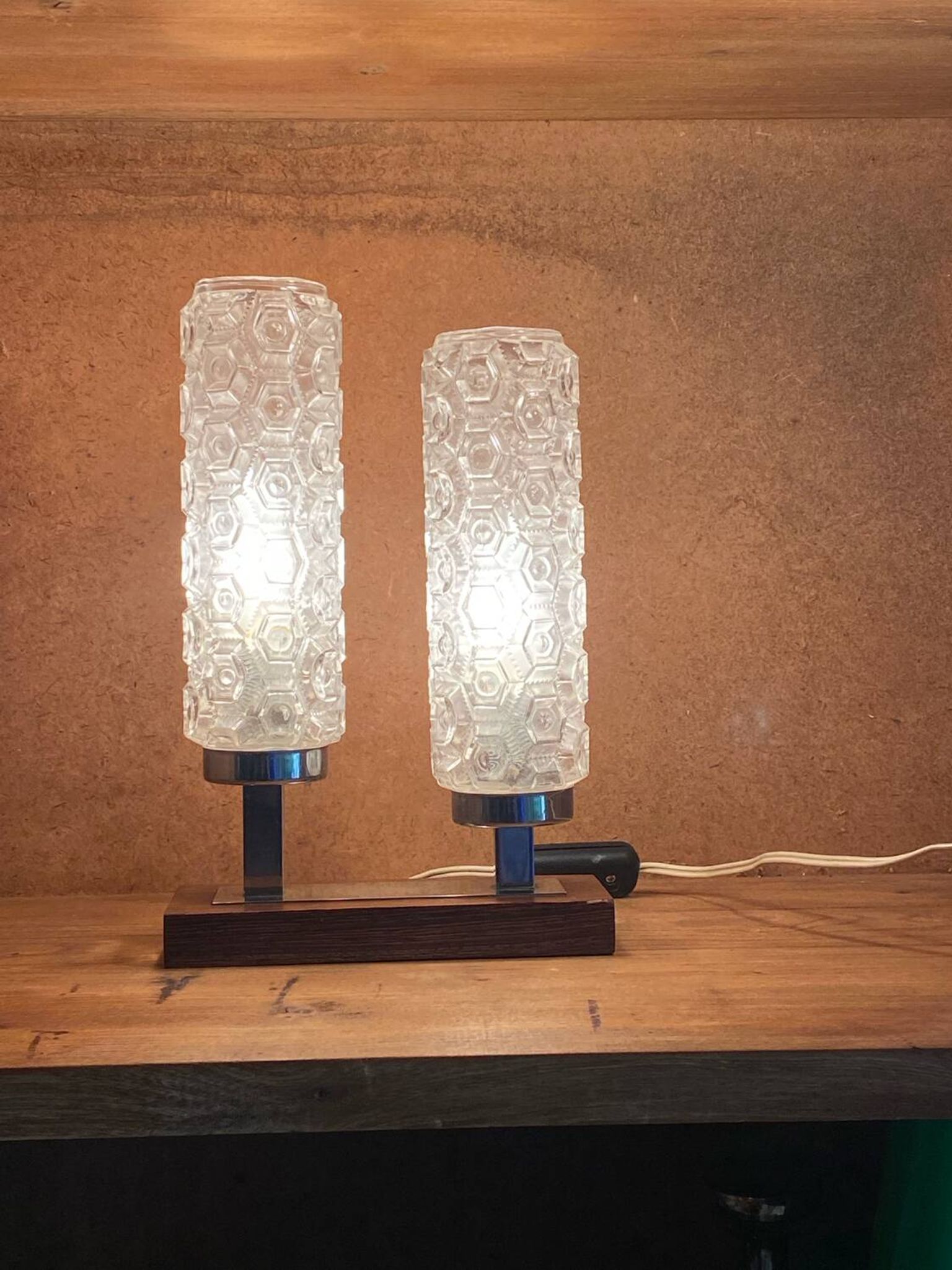 Lampe double vintage mid century