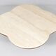 Coffee table with travertine top in cloverleaf shape, Italy, 1970s.