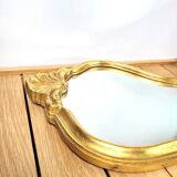 Baroque mirror gilded shell 23x33cm