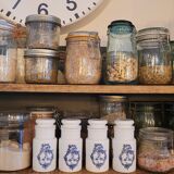 70's opaline spice jars