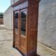 19th century empire style 2-door walnut bookcase
