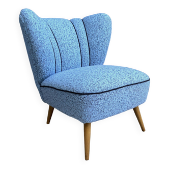 Fauteuil cocktail bleu années 1950