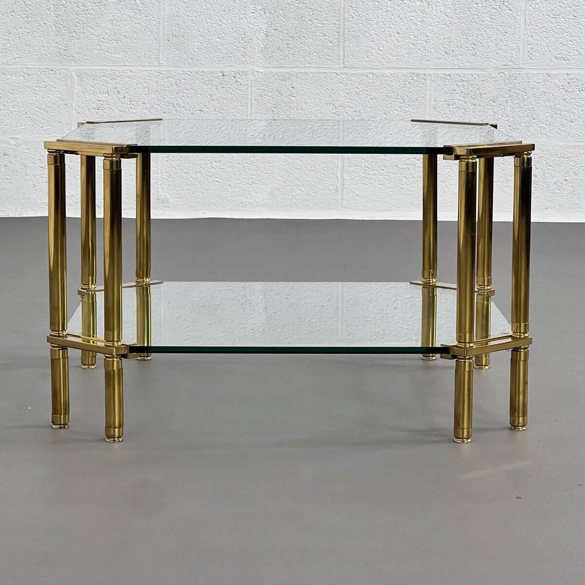 Brass and Glass Coffee Table, 1970s