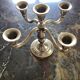 Royal Holland pewter candle holder with five candles dimension: height -20cm- width -18cm-