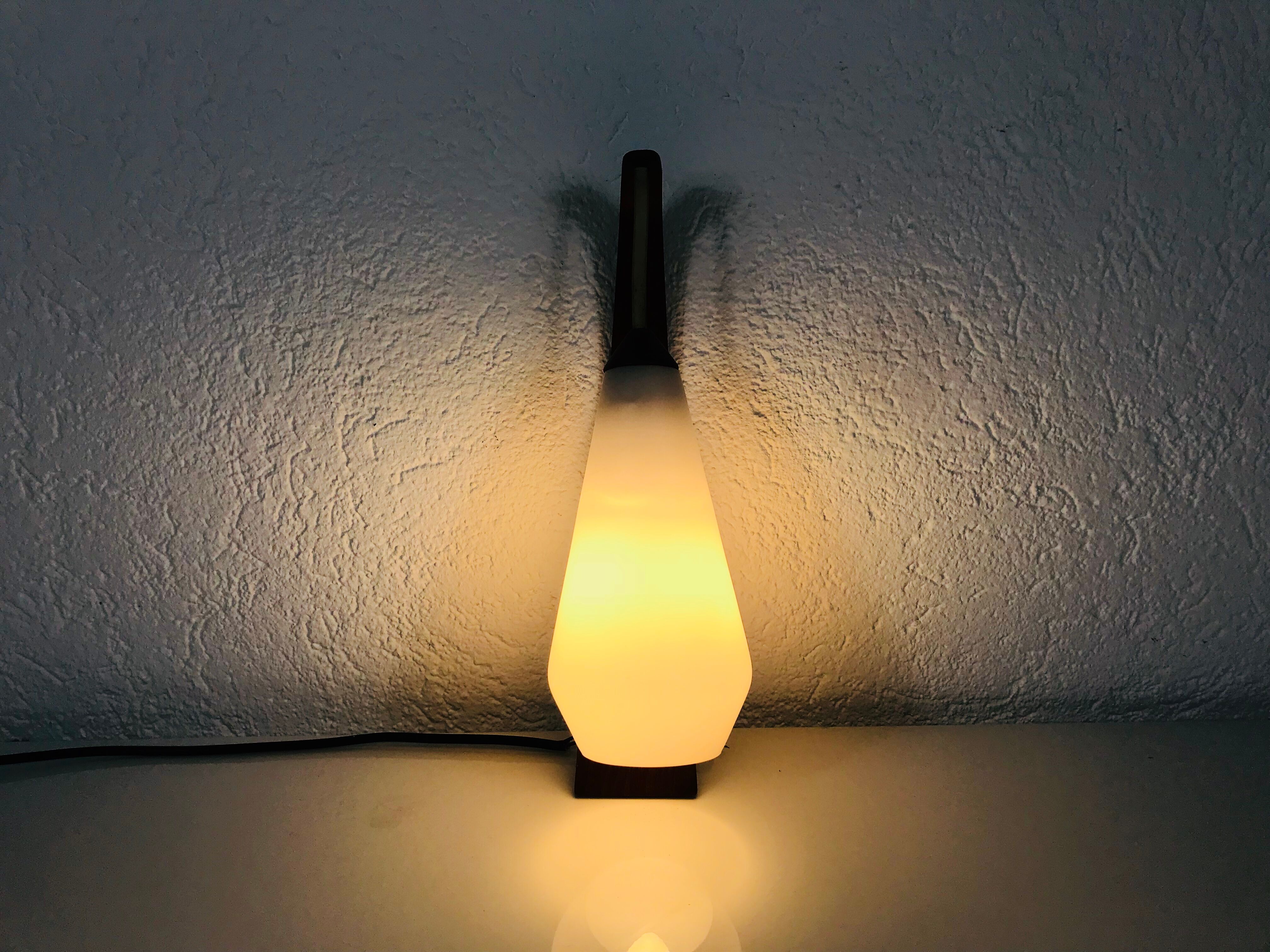 Mid century teak wall lamp, 1960s