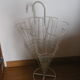 Porte parapluie metal forgé blanc