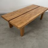 Solid elm wood coffee table 60s