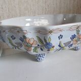 Compotier, soup tureen, vegetable dish in Rouen earthenware