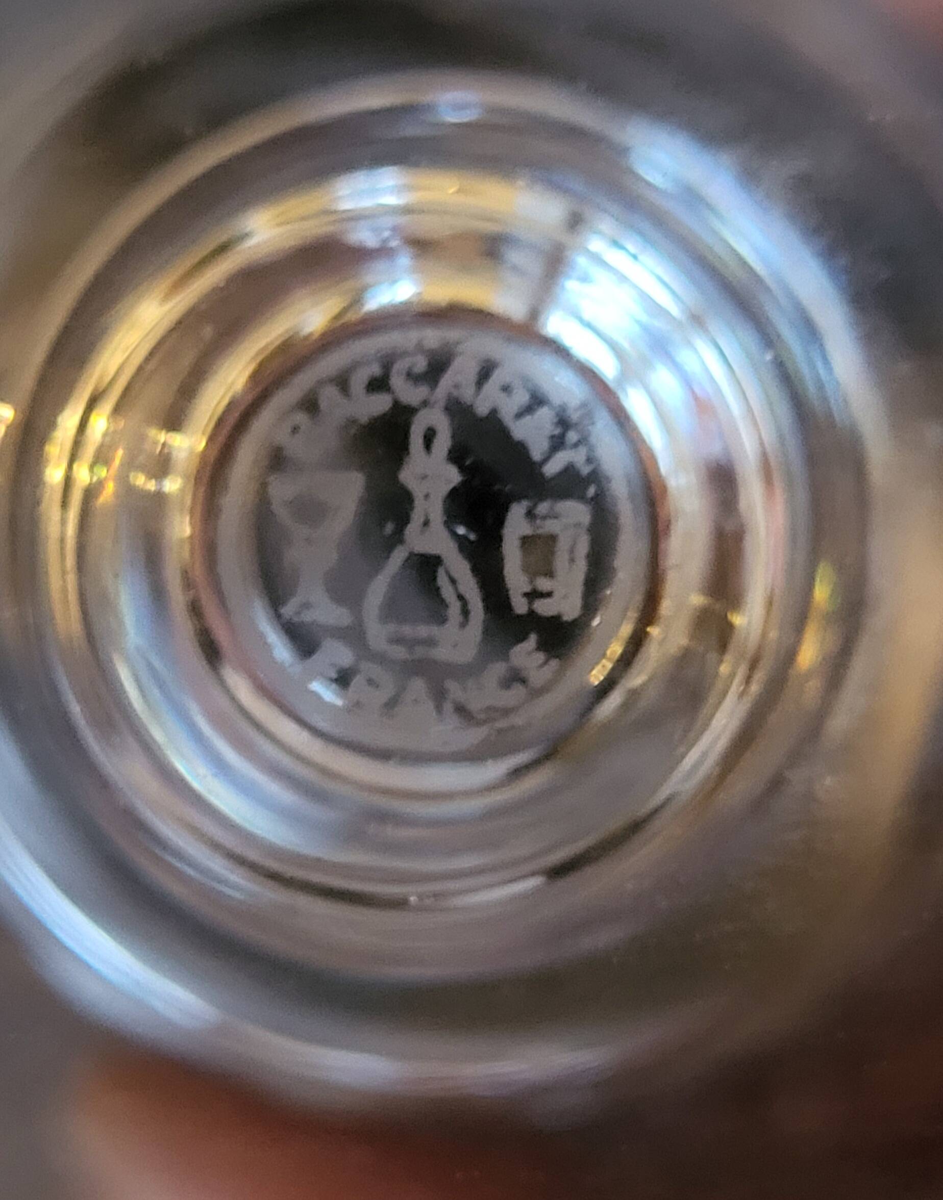 4 Baccarat Piccadilly crystal wine glasses