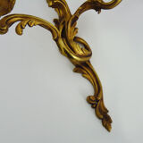 Pair of bronze sconces acanthus leaves with 3 fires Louis XV style