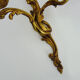 Pair of bronze sconces acanthus leaves with 3 fires Louis XV style