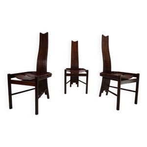 Lot 3 chaises salle - brutalistes