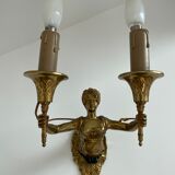 Wall lamp - patinated bronze - renowned décor - Empire style