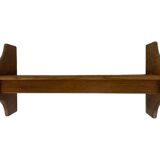 Vintage wooden wall shelve rack bookshelf in oak